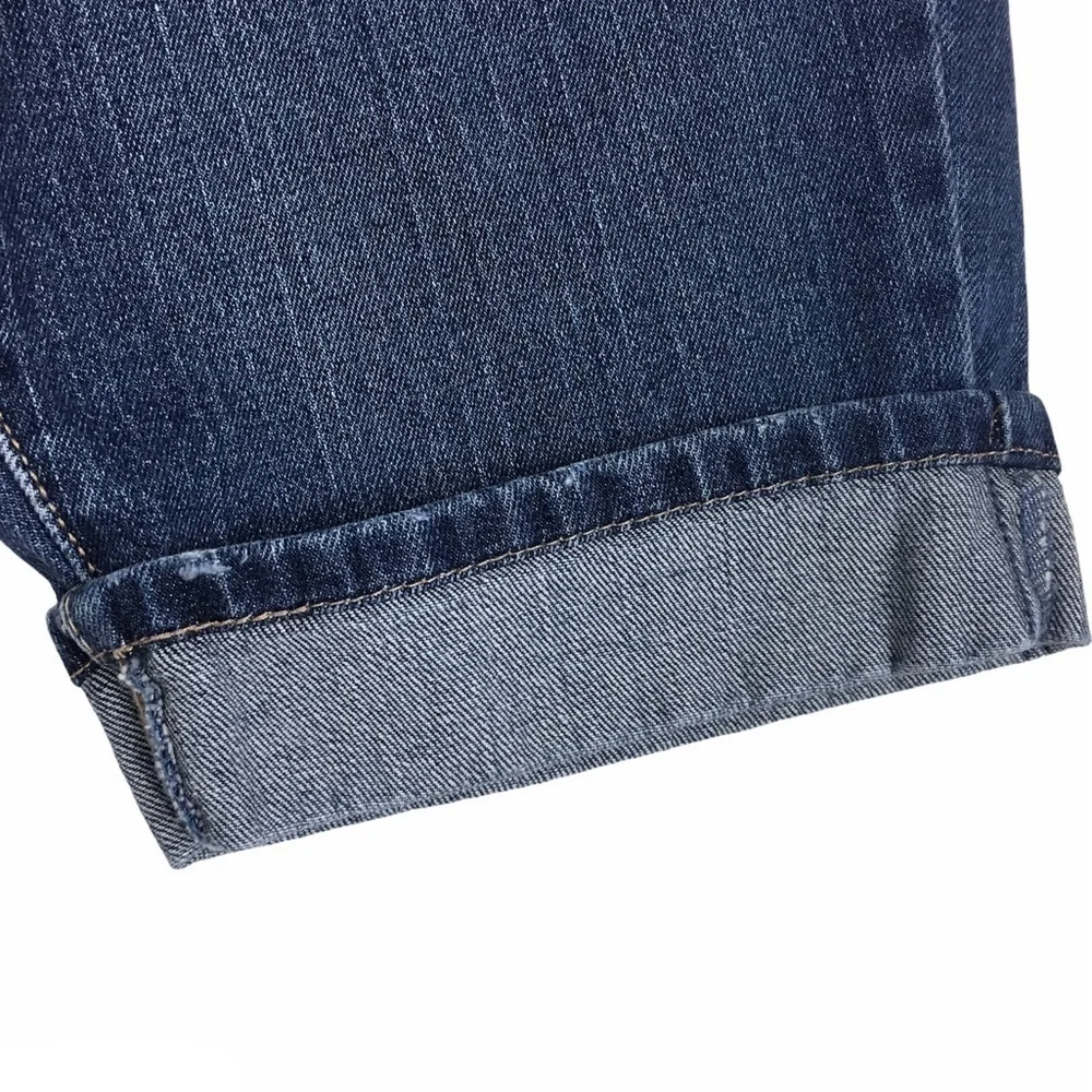 LEVI’S Jean Shorts 515 Denim Cuffed Bermuda Distressed Stretch Mid Rise Size 8
